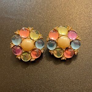 Vintage Pearl & Rhinestone Clip-On Earrings
